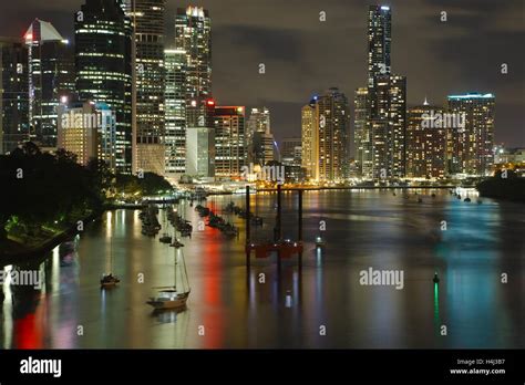 Brisbane night view Stock Photo - Alamy