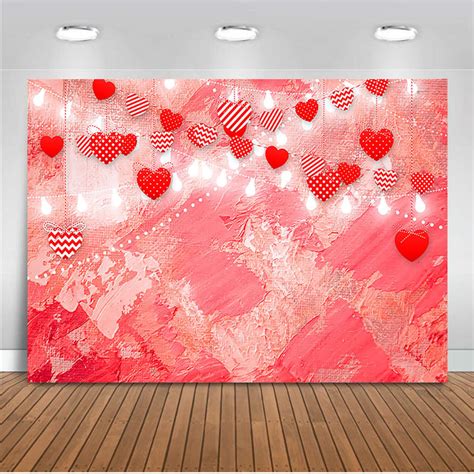 Valentine's backdrop for photography Red Heart Background for photo st – dreamybackdrop