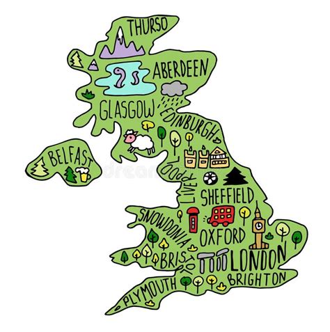 Uk Map Cartoon