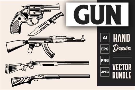 Gun Vector Bundle Graphic by mega svg store · Creative Fabrica