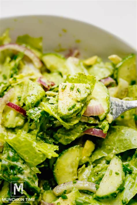 Easy Cucumber Avocado Salad Recipe with Amazing Dressing - Munchkin Time