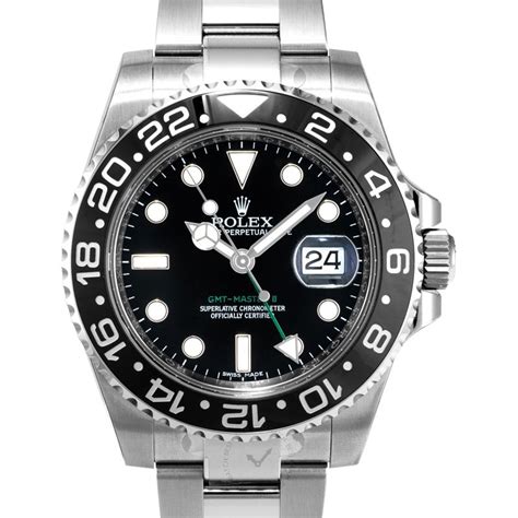 GMT Master II Automatic Black Dial Stainless Steel Men's Watch