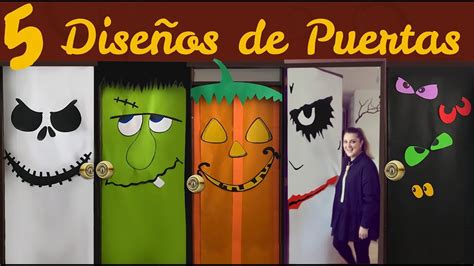 5 diseños de Puertas escalofriantes de Hallloween 👻 🧟‍♂️🎃Calabaza ...