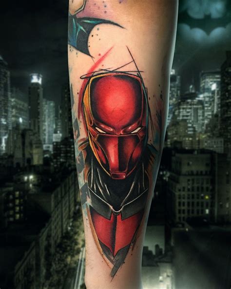 RedHood🔴⚫️ . . . . . #redhood #batman #redhoodtattoo #batmantattoo# ...