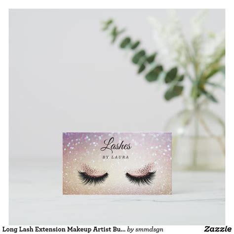 Long Lash Extension Makeup Artist Business Card | Zazzle | Lash ...