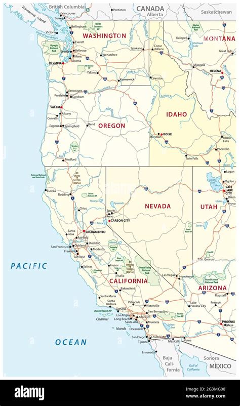 Los angeles geographical map Cut Out Stock Images & Pictures - Alamy