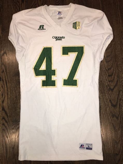 Game Worn Used Colorado State Rams Football Jersey #47 Russell Size ...