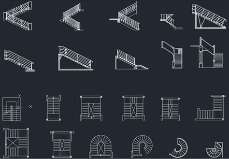 Stairs Plan Elevation CAD Blocks – Free CAD Block And AutoCAD Drawing