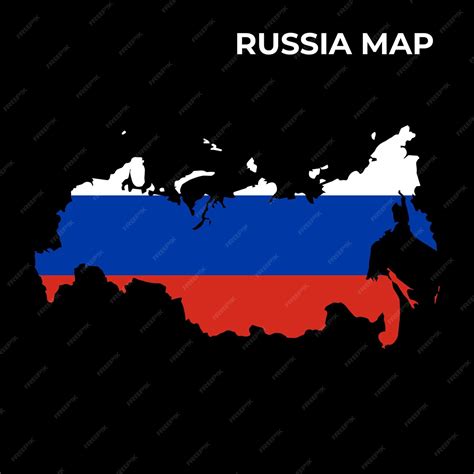 Premium Vector | Russia national flag map design illustration of russia ...