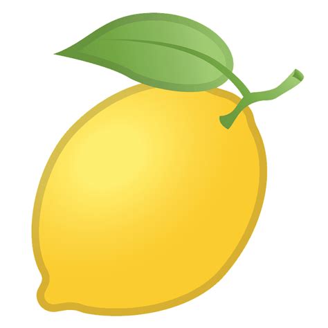 Lemon emoji clipart. Free download transparent .PNG | Creazilla