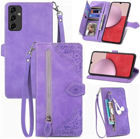 Amazon.com: Monwutong Zipper Storage Design Wallet Case for Samsung Galaxy A14, Skin Friendly ...