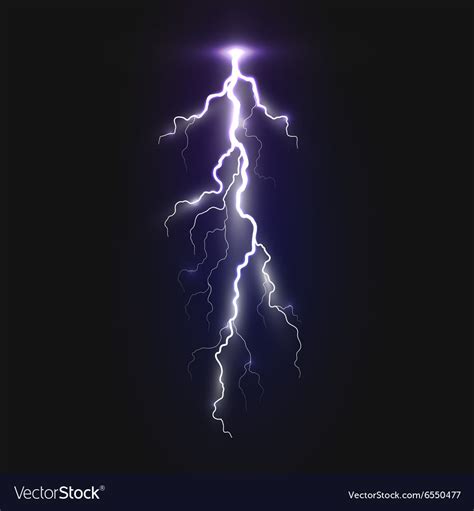 New realistic lightning sign Royalty Free Vector Image