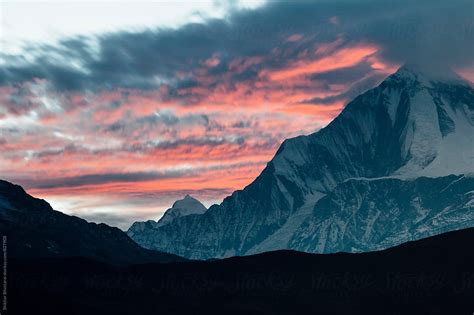 "Sunset In The Himalayas." by Stocksy Contributor "Shikhar Bhattarai" | Himalayas, Travel images ...