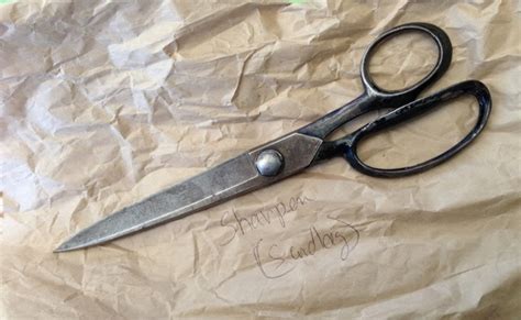 Mobile Knife Sharpening / Knife Sales: Customer Brought a Nice Old Pair of Wiss Scissors to be ...