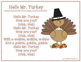 EC Activities: Hello Mr. Turkey - Thanksgiving Song