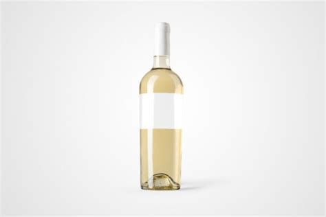 White Wine Bottle with Label Mockup - Mockup World