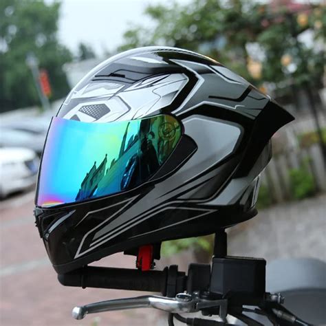 Motorcycle full helmet for men and women, winter warm motorcycle ...