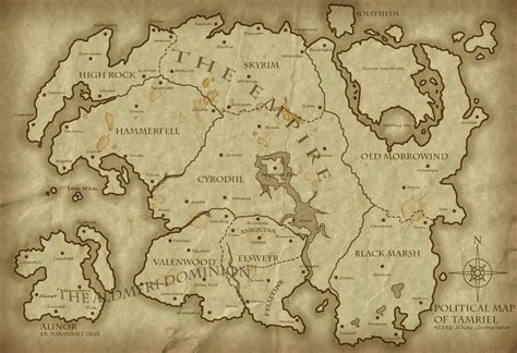 Political Map of Tamriel 4E193 - Revised by Jakhajay on DeviantArt