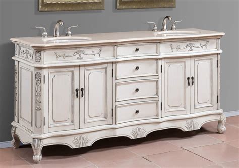 charming antique white bathroom vanities with tops and double sinks and faucets for bathroom ...