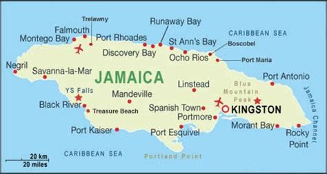 dedekap: map jamaica west indies