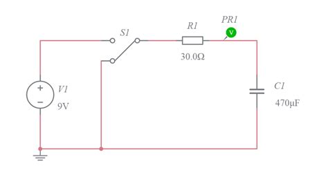 Capacitor charging and discharging circuit - Multisim Live