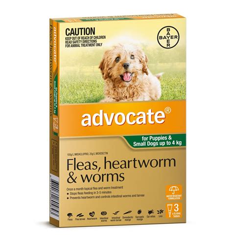 Advocate All-In-One Dog Up to 4kg - Swanbourne Vet Centre