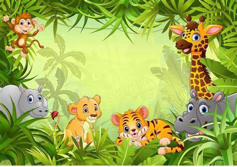 Pin by Um Ahmad on ثيم | Jungle cartoon, Jungle theme, Jungle theme birthday