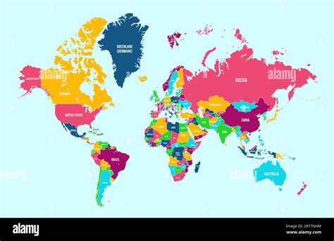 World Map Continents And Countries Labeled