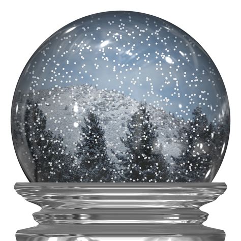 Winter Christmas Snow Globe- a photograph inside a drawing make this ...