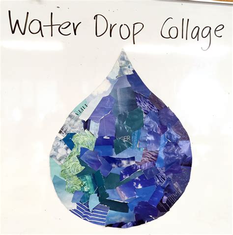 Collage Water Drop · Art Projects for Kids | Collage art projects, Kids art projects, Art projects