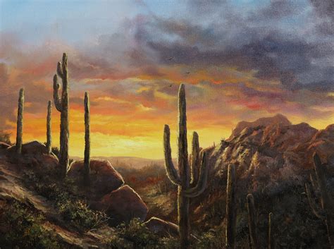 Rocky Desert Sunset | Paint with Kevin® | Malerei, Kunst