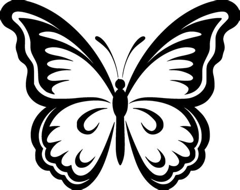 Butterflies - Black and White Isolated Icon - Vector illustration ...