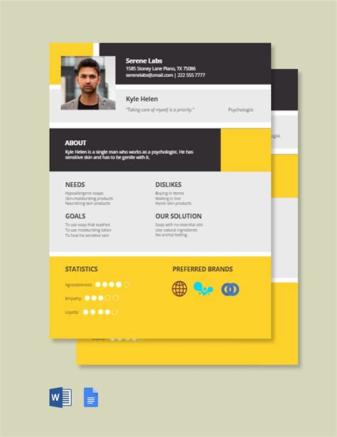 Workshop Customer Persona Template in Word, Google Docs - Download | Template.net