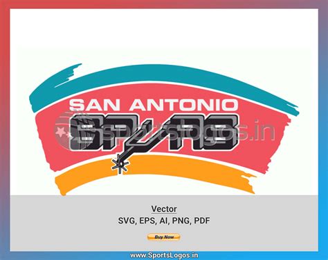 San Antonio Spurs - 1989/90-2001/02, National Basketball Association, Basketball Sports Vector ...