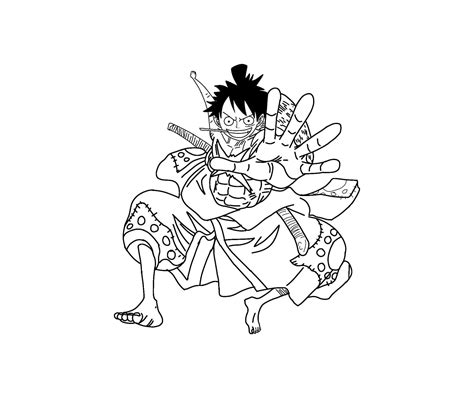 Monkey D Luffy coloring page - Download, Print or Color Online for Free