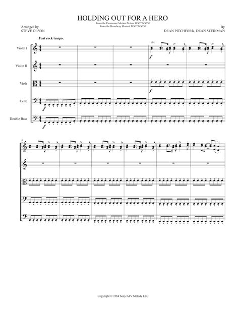 Holding Out For A Hero (arr. Steve Olson) by Bonnie Tyler Sheet Music for Orchestra at Sheet ...