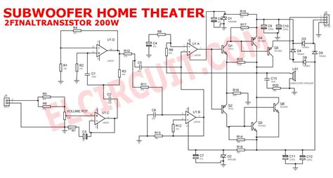 Subwoofer Home Theater Power Amplifier - Electronic Circuit