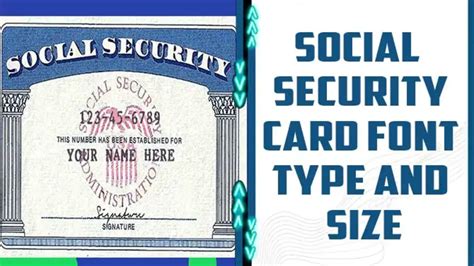 Social Security Card Font Type And Size - Sizing Up Security