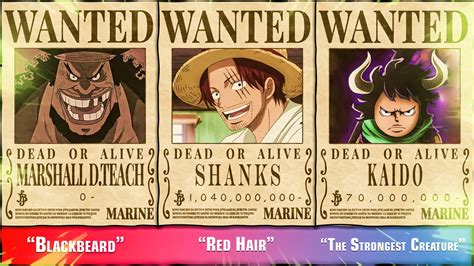 FIRST BOUNTIES!!! of All Yonko | One Piece - YouTube