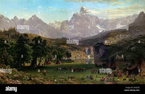 Albert Bierstadt - The Rocky Mountains, Lander's Peak (1869 Stock Photo ...