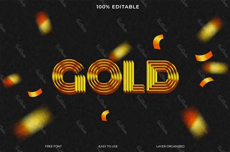 Gold Disco Party Font Style Text Effect | Photoshop PREMIUM PSD File