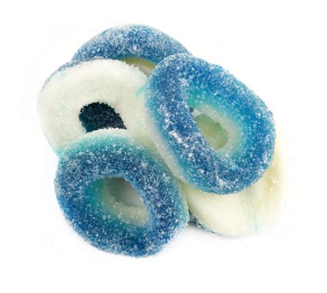 Blue Raspberry Gummy Rings - Candy Store