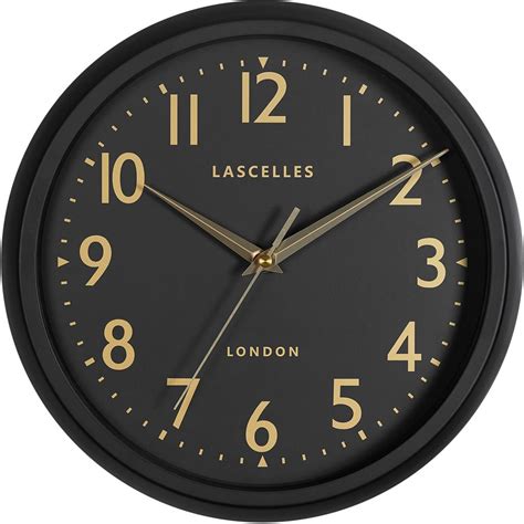 RETRO BLACK WALL CLOCK WITH SWEEP SECONDS HAND - 30CM | Retro Clocks