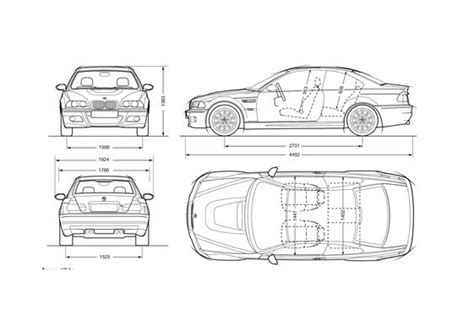 Download drawing BMW M3 E46 Coupe 2007 in ai pdf png svg formats