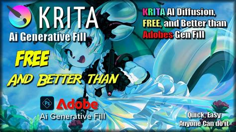 KRITA AI Diffusion FREE, and Better than Adobes Gen Fill - YouTube