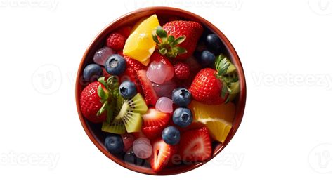 Tasty fruit salad bowl isolated on transparent background 25229931 PNG