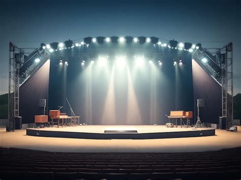 Premium AI Image | Concert stage Empty scene for festival