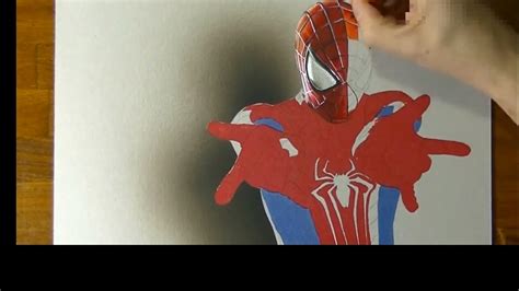 Spiderman 3D drawing 😯🤯 how to make spider man drawing in 3d #spiderman ...