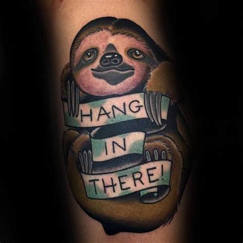 70 Sloth Tattoo Designs For Men - Ink Ideas To Hang Onto