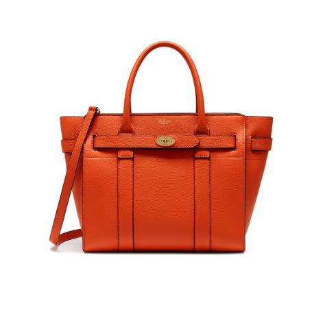 Mulberry Small Zipped Bayswater in Orange - Lyst